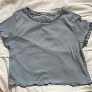 This is a blueish/gray crop top from TJmaxx!